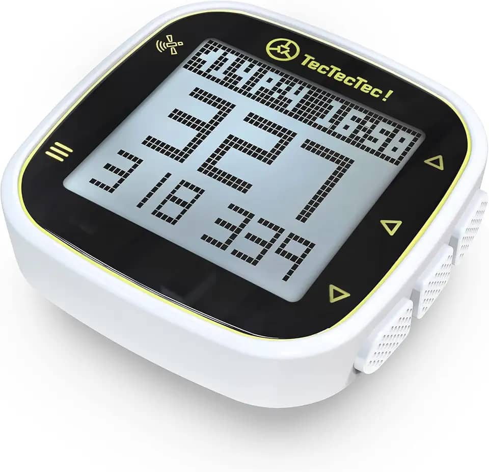 TecTecTec ULT-G Ultraleve Golf GPS Portátil com Bateria Recarregável Display LCD, Pré-carregado com Campos Mundiais 38K, Leve, Simples e Fácil de Usar Relógios de Golfe para Homens e Mulheres