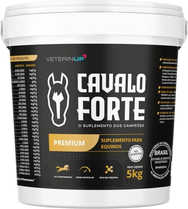 Cavalo Forte Premium 5Kg – Ajuda na Digestão, Diminui Dores nas Juntas, Fortalece a Imunidade e Deixa o Pelo Mais Brilhante para Equinos