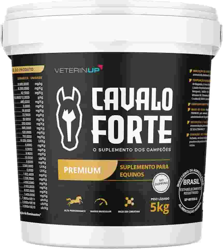 Cavalo Forte Premium 5Kg – Ajuda na Digestão, Diminui Dores nas Juntas, Fortalece a Imunidade e Deixa o Pelo Mais Brilhante para Equinos