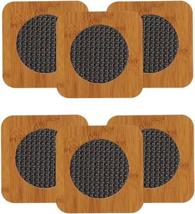 Descanso de panela de madeira 6 peças protege sua mesa