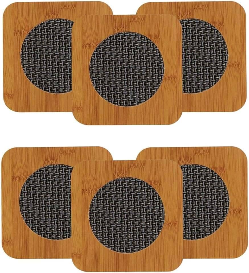 Descanso de panela de madeira 6 peças protege sua mesa