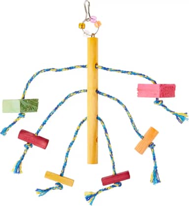 Pet Injet Brinquedo Papagaio Boneco Madeira Para Pássaros