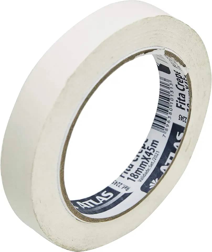 Atlas - Fita Crepe, Rolo de 18 mm x 50 Metros