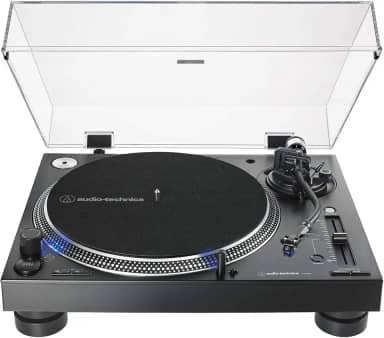 Toca-Discos Audio-Technica Audio-Technica Manual DJ Profissional AT-LP140XP-BK Direct-Drive com cartucho AT-XP3, Preto, Bivolt 120/240V
