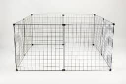 Cercadinho Cachorro,Porquinho Da Índia 120 cm (comprimento) x 120 cm (largura) x 60 cm (altura) Conectivos e Abraçadeiras (PRETO)