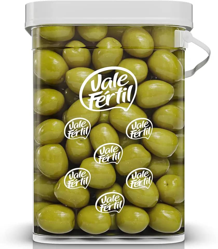 Azeitona Verde Gordal 70/90 em Conserva Vale Fértil Balde 2kg