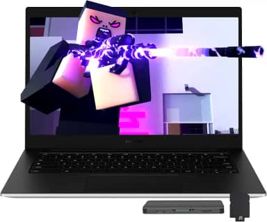 Samsung Notebook Galaxy Chromebook Go de 14 polegadas LED HD, Intel Celeron N4500, 4 GB LPDDR4X, armazenamento de 288 GB (128 GB eMMC + conjunto de estação de ancoragem de 160 GB), gráficos Intel UHD