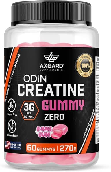 Creatina Gummy Zero Açucar | 60 unidades (30 doses) | 3g de creatina por dose | Axgard Supplements