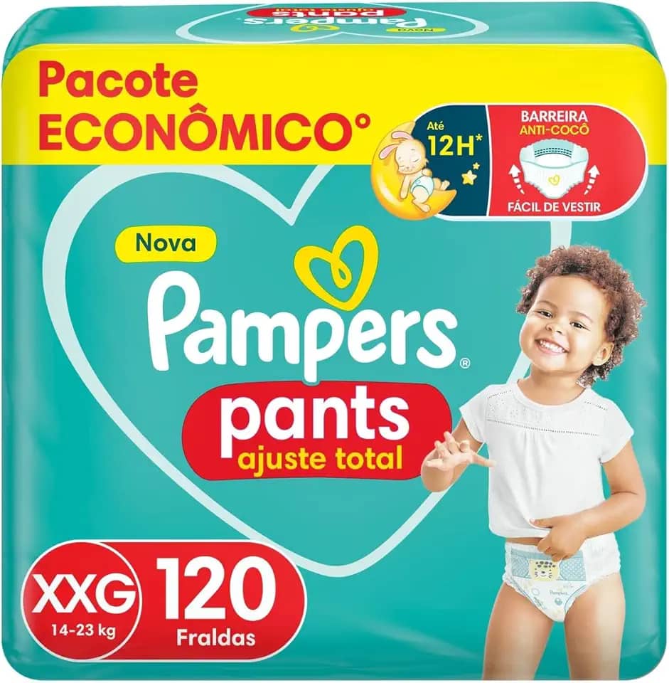 Pampers Ajuste Total Fralda XXG 120 unidades