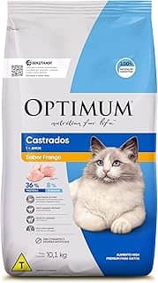 Ração Optimum para Gatos Adultos Castrados Sabor Frango 10,1kg
