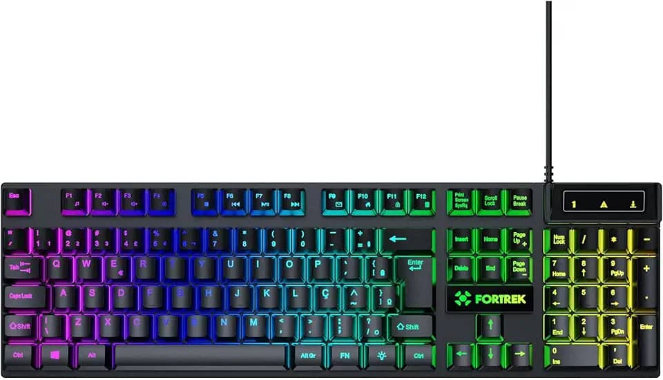 Teclado Gamer Fortrek Fearless 100 Fullsized Preto