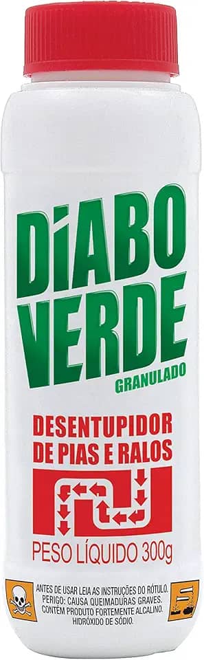 Desentupidor de Pias e Ralos Granulado 300g, Diabo Verde