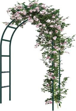 rubfac Arco de Jardim de Metal, Decoração de Casamento e Eventos, Treliça de Jardim para Plantas Trepadeiras, Monte Livremente 2 Tamanhos para Vários Tamanhos de Plantas Trepadeiras Rosas Videiras Dec