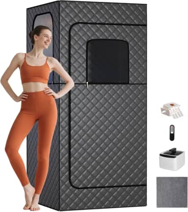 Caixa de sauna a vapor portátil TOREAD para casa, tenda de sauna a vapor pessoal para casa em casa com controle remoto de vaporizador de 2,6 L e 1000 W, caixa de sauna portátil para perda de peso