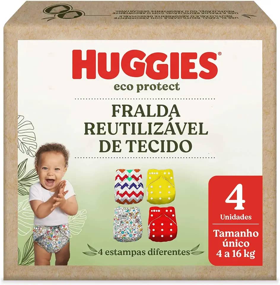 Huggies Fralda Reutilizável Eco Protect Tam. Único - 4 un