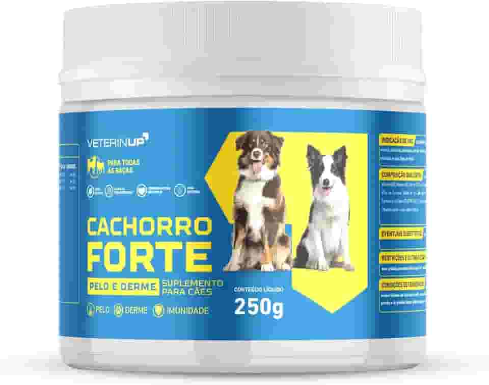 Suplemento para Cães Cachorro Forte Pelo & Derme – Reduz Queda de Pelos, Cuida da Pele, Digestão e Energia