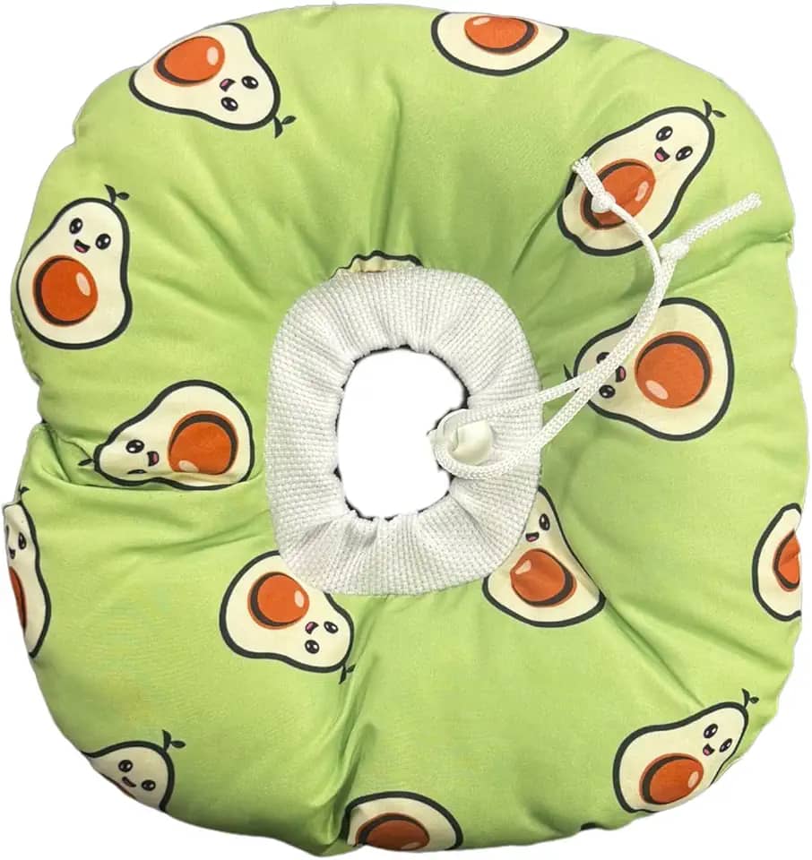 Colar Elizabetano Cães e Gatos PETYC Ajustável Confortável Pós-Cirúrgico Proteção Essencial (Verde - Abacate, P)