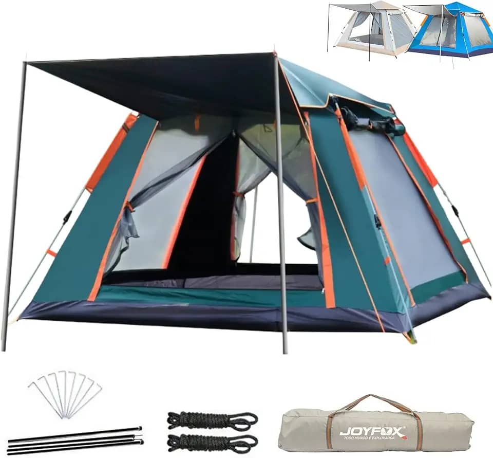 Joyfox Barraca De Camping Automatica Upf 50+ Impermeavel 1500mm Grande Para 5-8 Pessoas 240 * 240 * 155cm