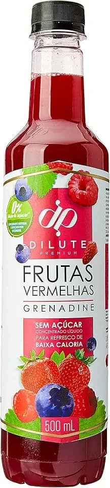 Dilute Xarope Frutas Vermelhas S/ Açúcar Sabor Frutas Vermelhas 500 Ml