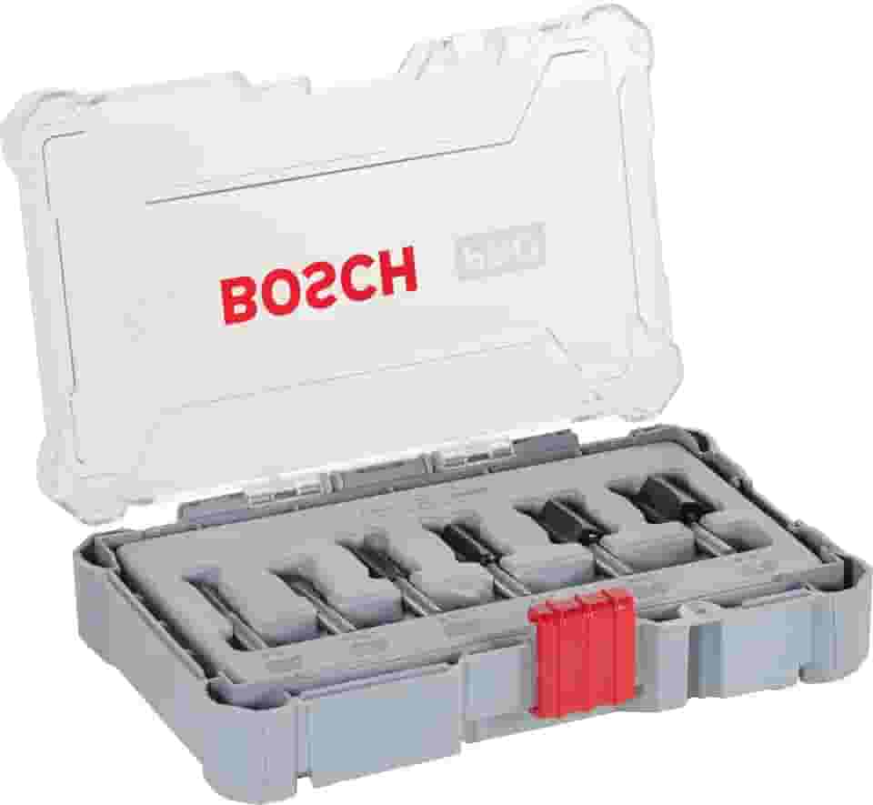 Bosch Jogo de fresas retas Standard encaixe de 1/4' 6 peças