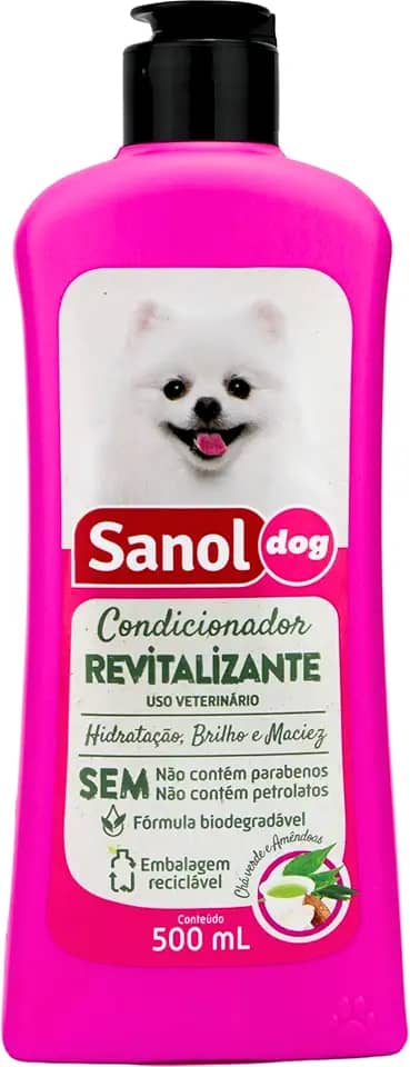 Sanol Dog Condicionador De Pelos Revitalizante 500 Ml Rosa