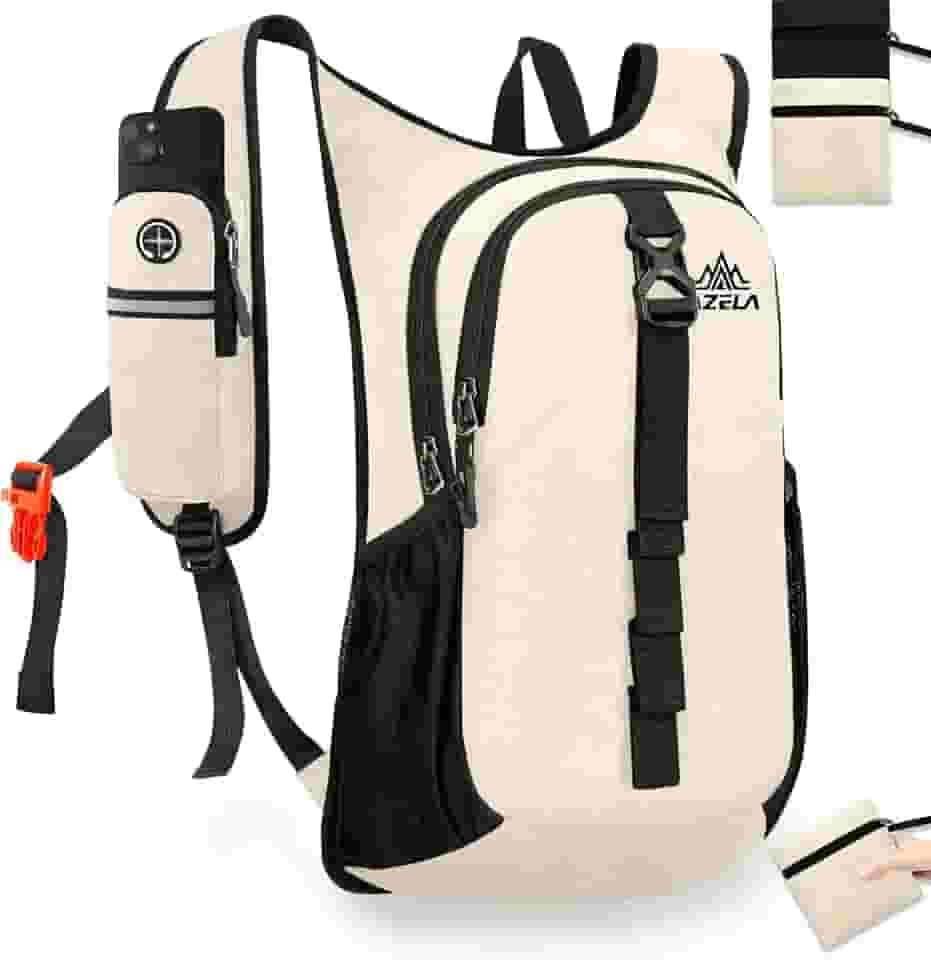 Mochila pequena de 15 L, dobrável, ultraleve, trekking, acampamento, atividades ao ar livre, para mulheres e homens