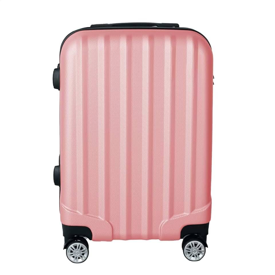 Mala de Viagem de Bordo Silent Noronha 10kg - Padrão ANAC | Rígida em ABS | 4 Rodas Duplas 360° | Cadeado Numérico Integrado | Leve e Resistente (Rosa Candy)