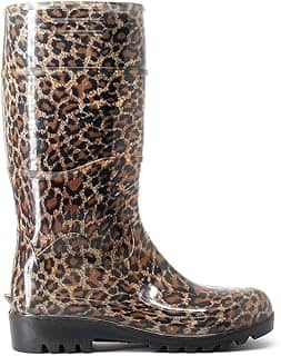 Bota Galocha Feminina Poá De Bolinha Cano Longo Preta Impermeável Leve