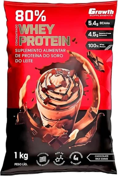 Whey Protein (80% Proteína Concentrado) - (1KG, Chocolate Milk Shake)