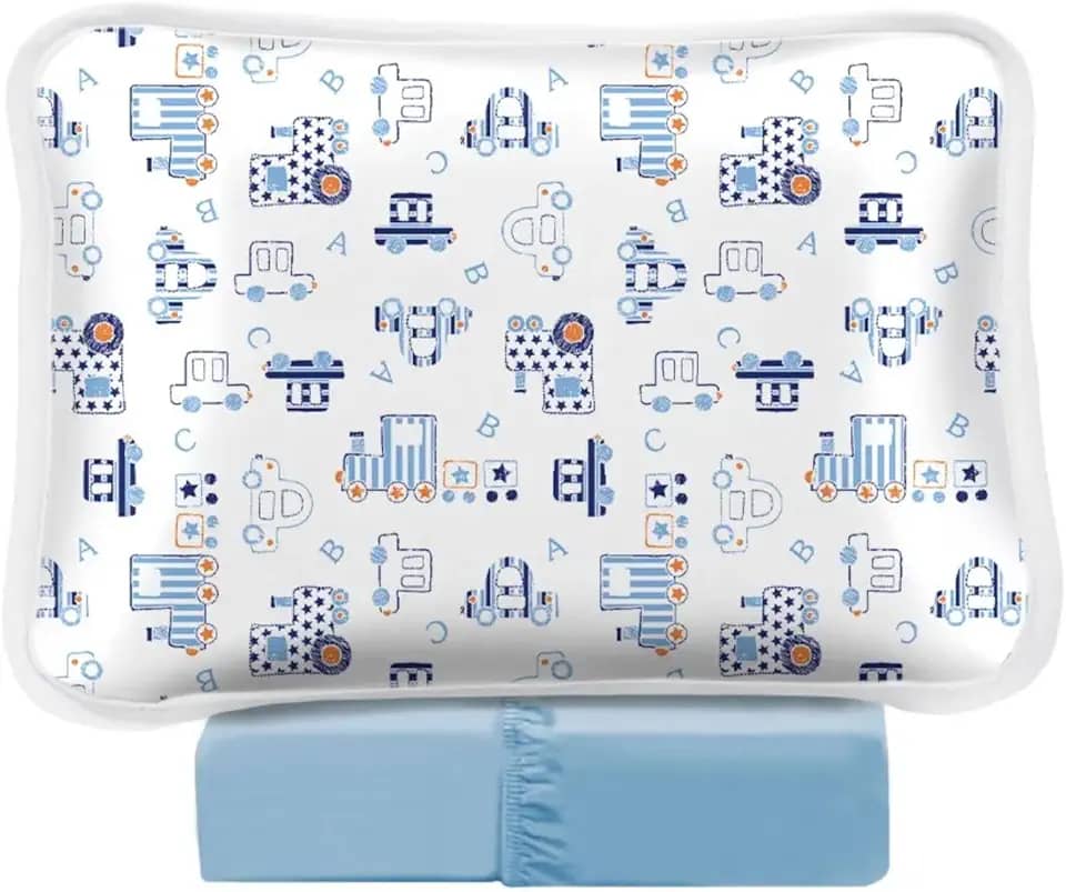 Jogo De Lençol Berço 2 Pçs Malha 100% Algodão Menino Carrinhos 1,30x0,70 (Baby Móvel Azul)