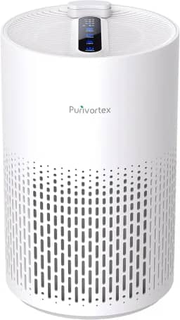 Purivortex Purificadores de ar para casa, filtro de ar HEPA silencioso para pólen, fumaça, poeira, pelos de animais de estimação, odor, cabelo, capas de até 2,5 metros quadrados (modelo: AC400 branco