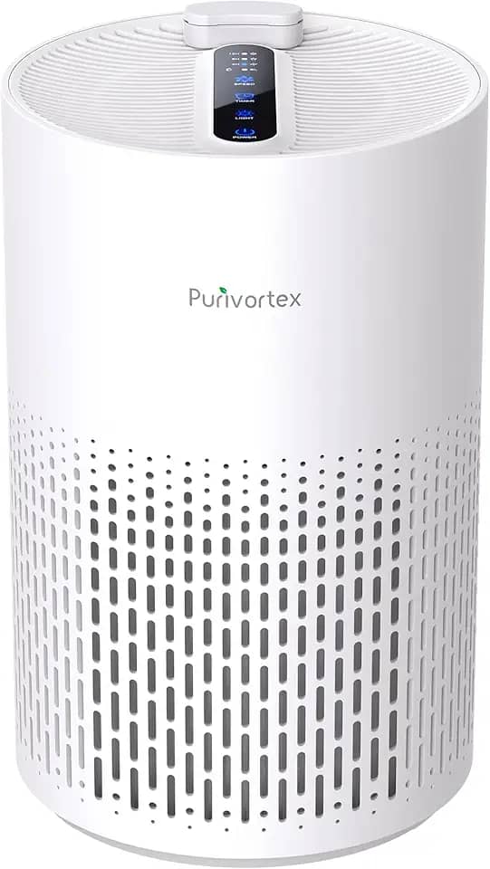 Purivortex Purificadores de ar para casa, filtro de ar HEPA silencioso para pólen, fumaça, poeira, pelos de animais de estimação, odor, cabelo, capas de até 2,5 metros quadrados (modelo: AC400 branco