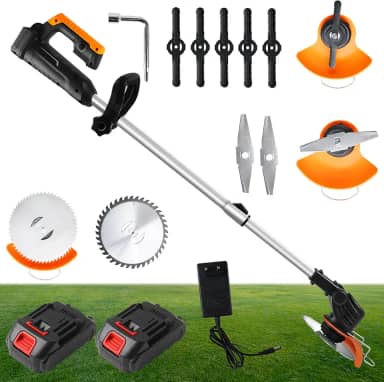 Abacafly Rocadeira Elétrica, Aparador de Grama Multiuso, Roçadeira a Bateria, Cortador de Grama Eletrico, Maquina de Cortar Grama Sem Fio, Versão Atualizada++
