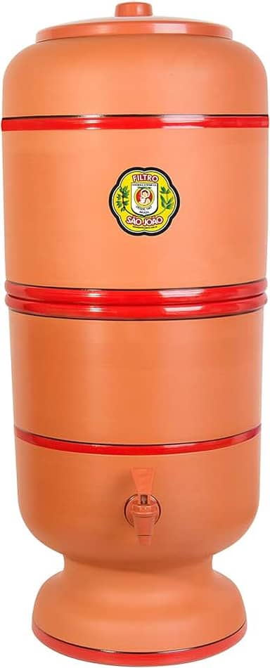 Filtro de Água de Barro Purificador Tradicional São João 2 Velas 8L
