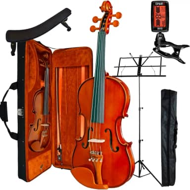 Kit Violino Eagle Ve441 4/4 + Estojo Estante Espaleira Afin