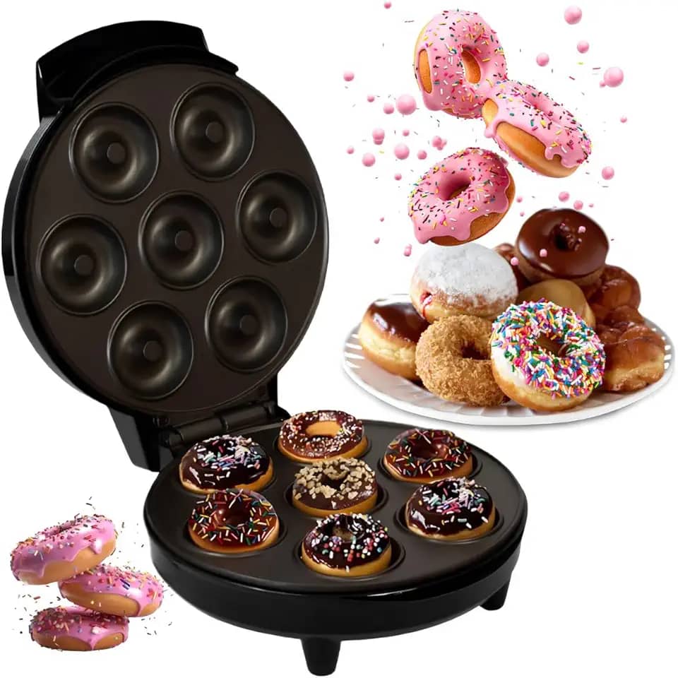 Mini Máquina De Fazer Donuts Onyon Rosquinhas 7 Furos 110v Preto