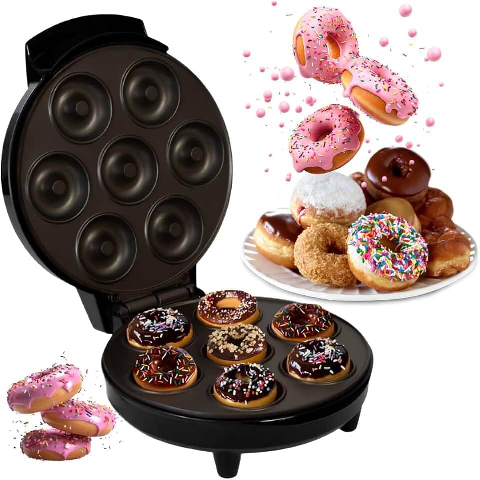 Mini Máquina De Fazer Donuts Onyon Rosquinhas 7 Furos 110v Preto