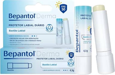 Bepantol Derma Protetor Labial Diário, Hidratante Labial FPS 50, 4,5g