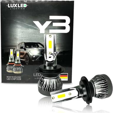 Kit Ultra Led Super Branca 6500k 22000 Lumens H4 H7 H1 H11 H3 HB4 H16-PSX PAR LÂMPADA FAROL ALTO BAIXO MILHA NANO Y3 C/COOLER 12V 36W IMPORTADO TOP (H7)