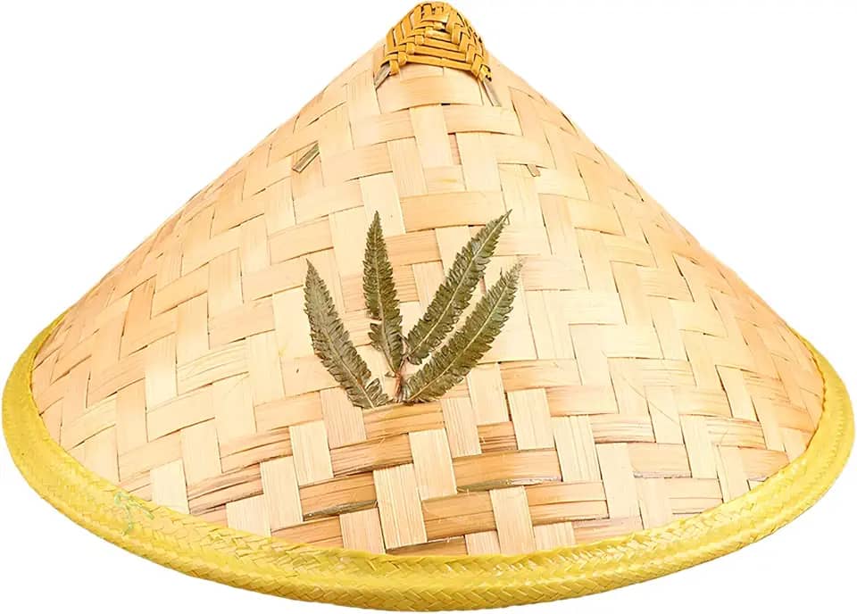 Chapéu De Palha Chinês De Fibra Natural De Bambu Pescador