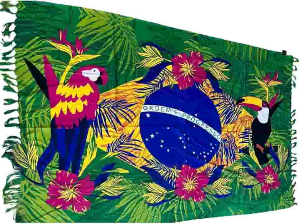 Canga de Praia Grande Feminino Brasil Colorida