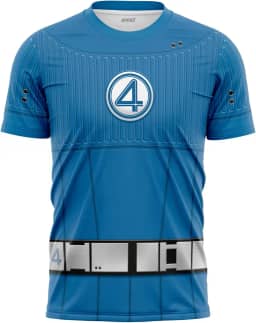 Camisa Camiseta Quarteto fantástico 2025 3D, uniforme, traje manga curta