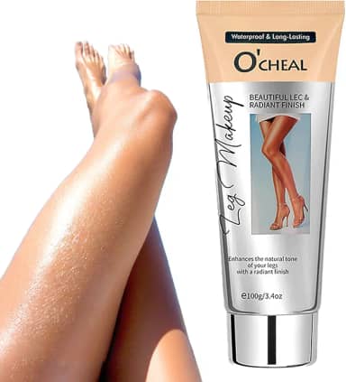 Corretivo de maquiagem para pernas, creme para pernas, à prova d'água, creme de base corporal impecável, corretivo para cicatrizes de tatuagem de pele, adequado para tons de pele naturais e saudáveis