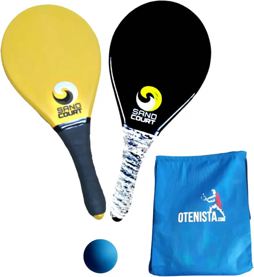 Raquete de Frescobol - Semelhante Fibra Kit 02 Raquetes, 01 Bola, 01 Sacola