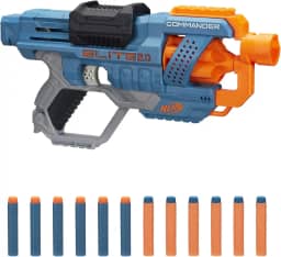 Nerf, Lançador de Dardos Elite 2.0, Commander RD-6, com tambor giratório e 12 dardos de espuma, brinquedo para meninos e meninas, para crianças a partir de 8 anos