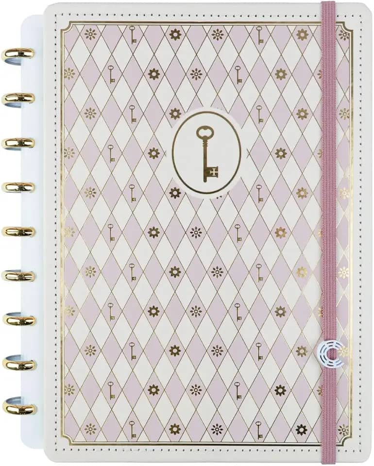 Caderno Inteligente, Médio, Isa Akkari, Rose Key, 190x255 mm, 80 Folhas