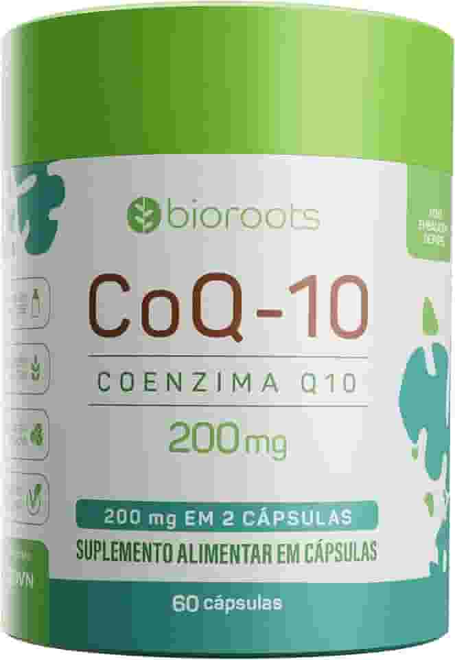 Coenzima Q10 200 mg 60 Cápsulas - Bioroots - Antioxidante e Energia