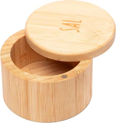 LYOR - Saleiro Redondo de Bambu com Tampa 9cm x 6cm