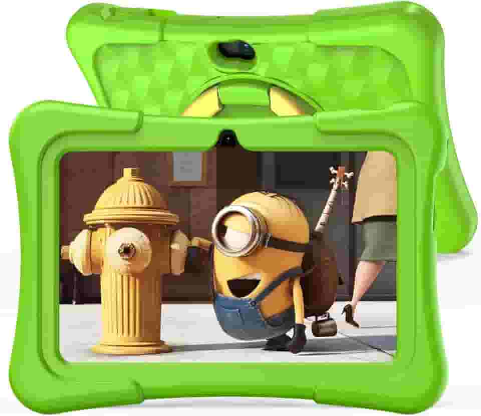 PRITOM Tablet para crianças, tablets infantis de 7 polegadas com WiFi, 32 GB, Bluetooth, câmera, controle parental, aplicativos pré-instalados, jogos gratuitos, tablet infantil educativo com capa,
