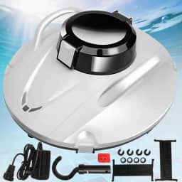 Fexhull Robô Aspirador De Piscina Sem Fio, Navegação Inteligente, Para Piscinas Elevadas, Mais 150 Minutos, Estacionamento Automático, Planejamento Inteligente Percurso Até 1100 Pés Quadrados